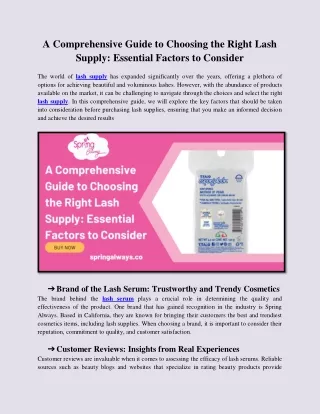a comprehensive guide to choosing the right lash