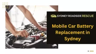Mobile Car Battery Replacement in Sydney