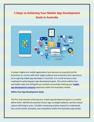 5 steps to achieving your mobile app development