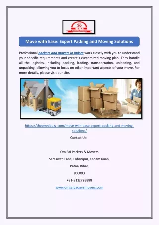 Move with Ease: Expert Packing and Moving Solutions.