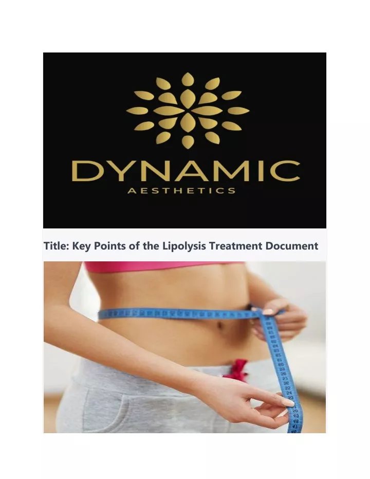title key points of the lipolysis treatment