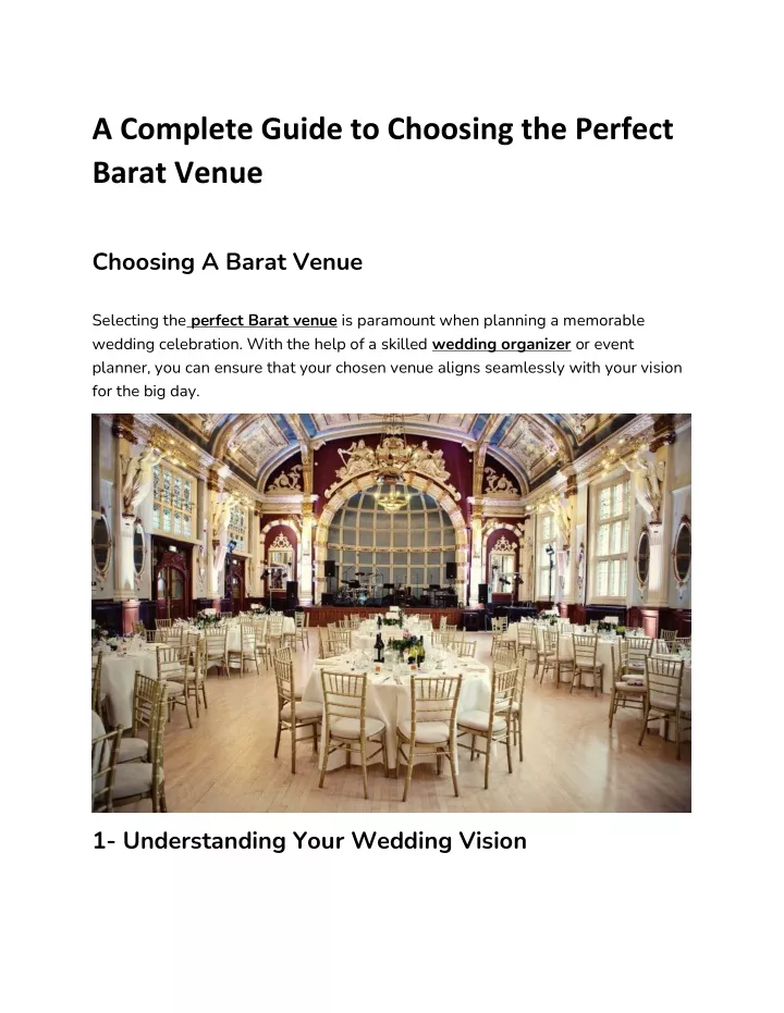 a complete guide to choosing the perfect barat