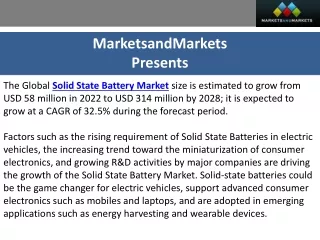 Solid State Battery Market: A Comprehensive Analysis of the $314 Million by 2028