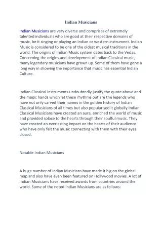 indian musicians