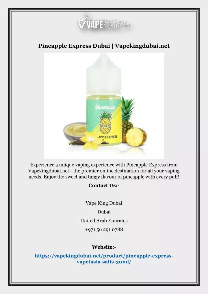 pineapple express dubai vapekingdubai net