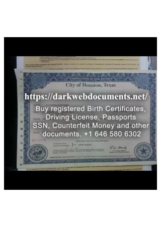 texas birth certificate Driving license, passports, SSN,