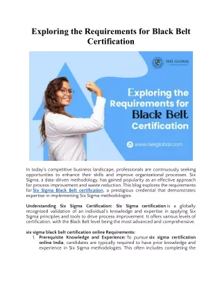 Exploring the Requirements for Black Belt Certification.docx