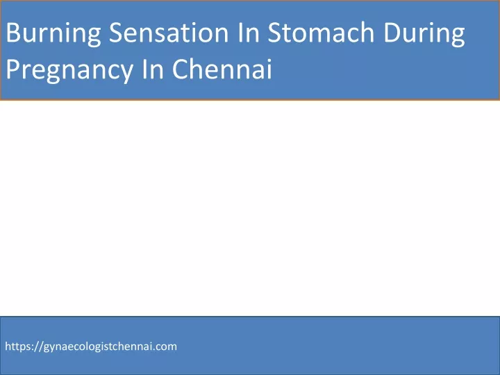 burning sensation in stomach during pregnancy