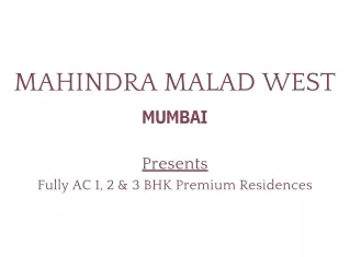 mahindra malad west mumbai