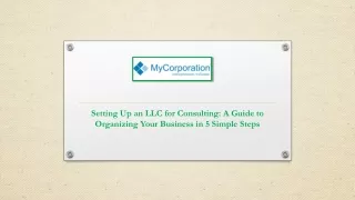 setting up an llc for consulting a guide to organizing your business in 5 simple steps