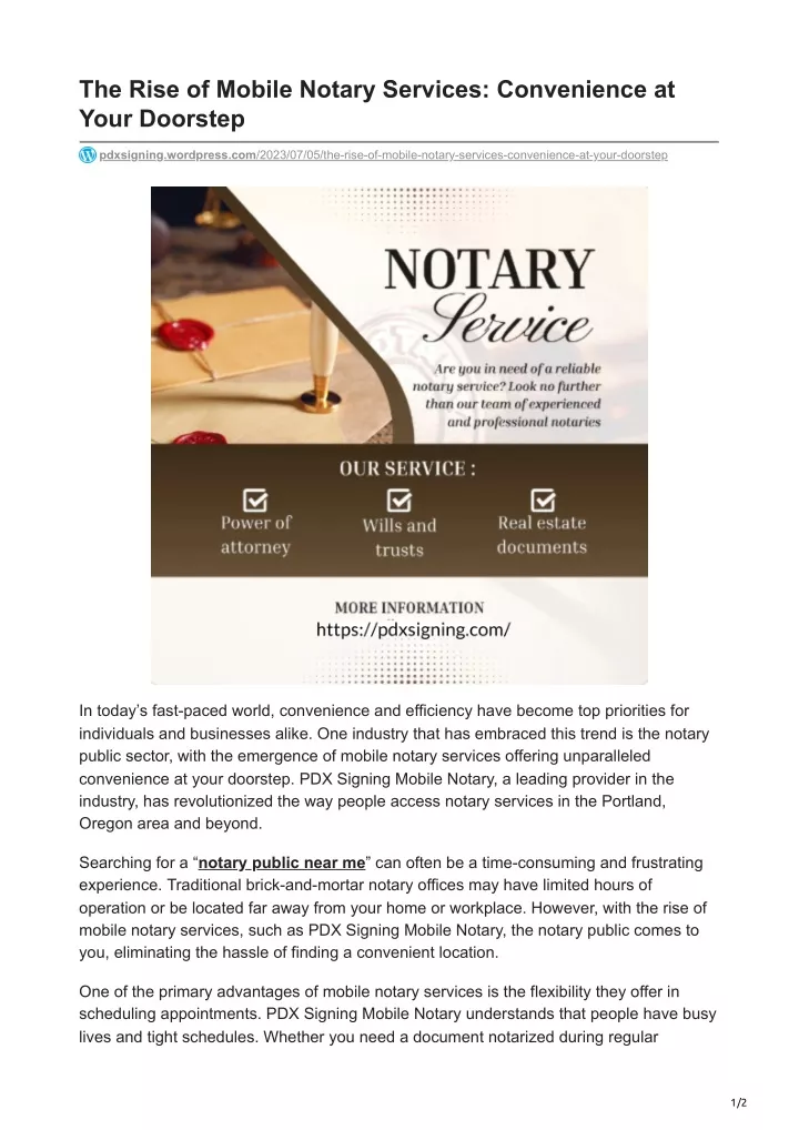 the rise of mobile notary services convenience