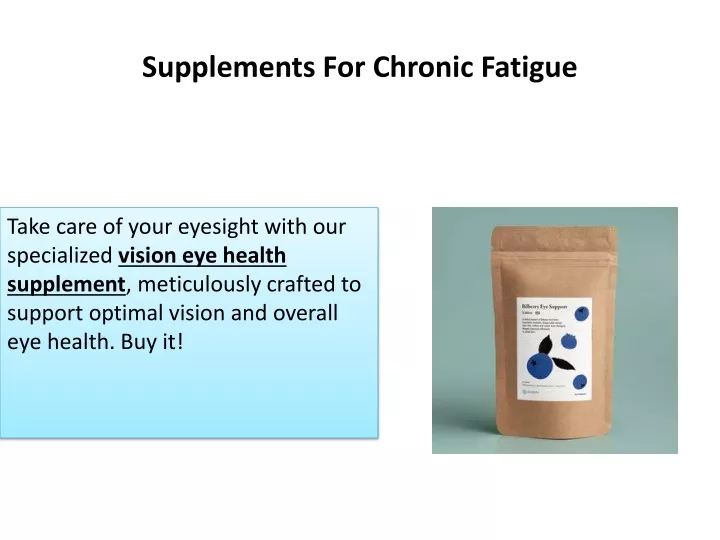 supplements for chronic fatigue