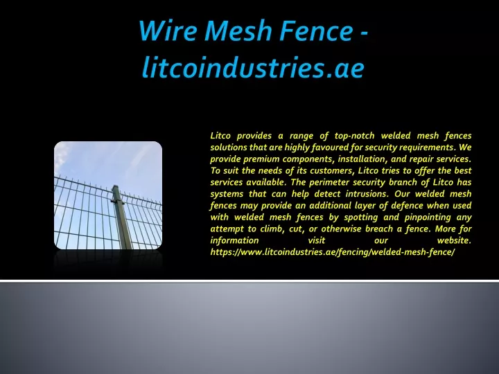 wire mesh fence litcoindustries ae