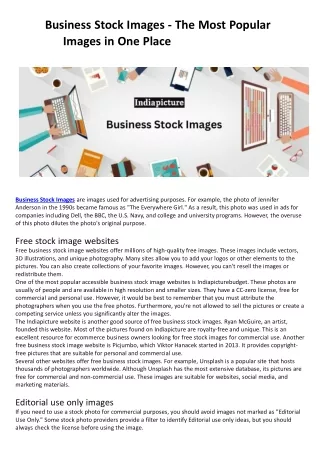 Business Stock Images - The Most Popular Images In One Place