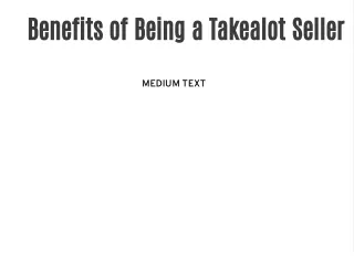 Benefits of Being a Takealot Seller