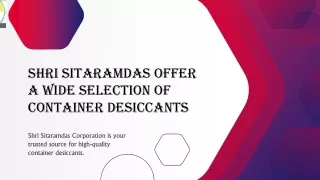 Shri Sitaram Container Desiccant Suppliers