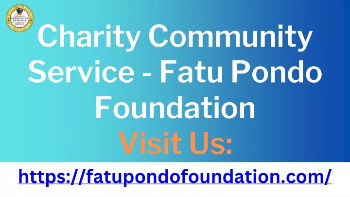 charity community service fatu pondo foundation