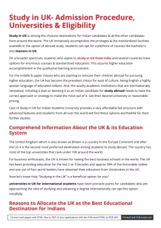 study in uk admission procedure universities