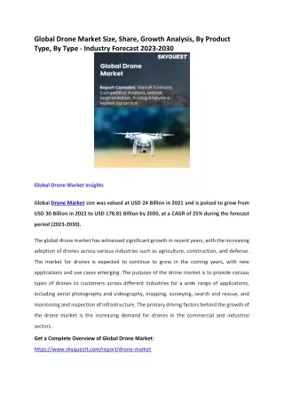 PPT - Drone Market PowerPoint Presentation, Free Download - ID:12310612