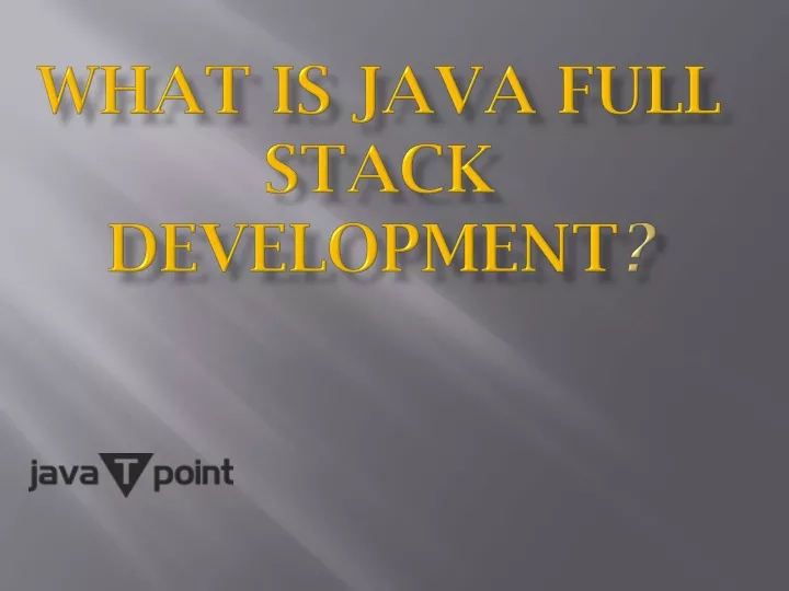 what is java full stack development
