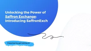 SaffronExch: Your Trusted Saffron Exchange Platform