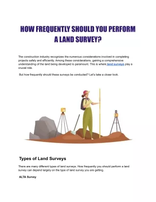 How Frequently You Should Perform A Land Survey?