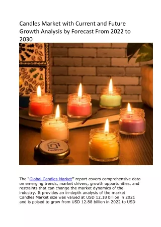 candles market with current and future growth