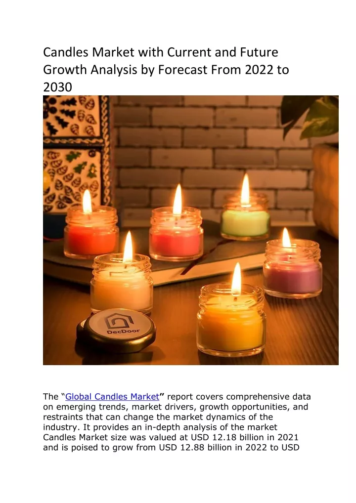 candles market with current and future growth