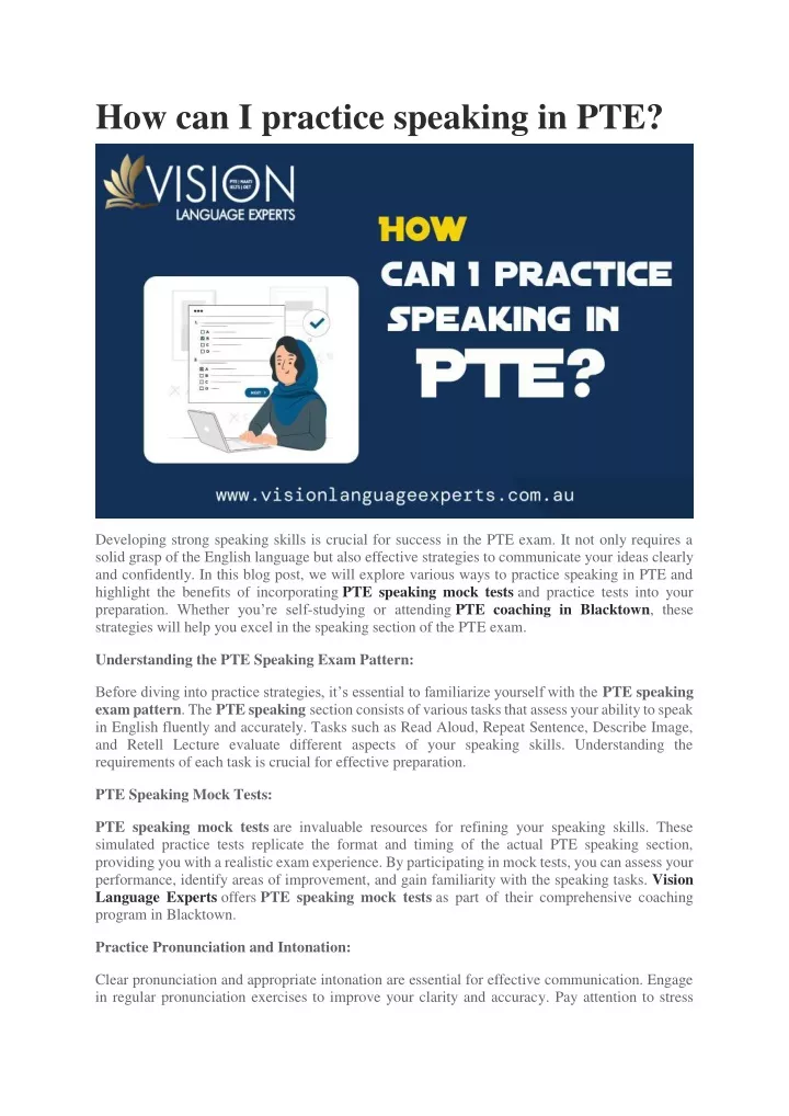 how can i practice speaking in pte