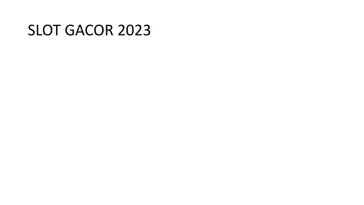slot gacor 2023