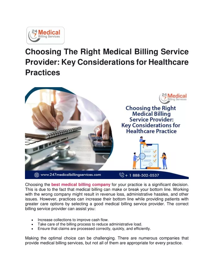 choosing the right medical billing service