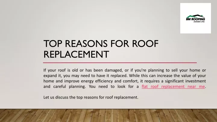 top reasons for roof replacement