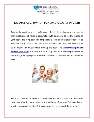 dr ajay aggarwal top cardiologist in delhi