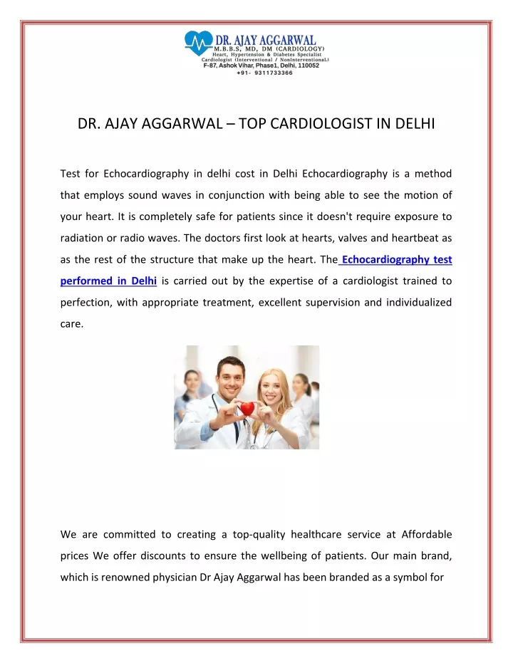 dr ajay aggarwal top cardiologist in delhi