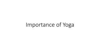 importance of yoga