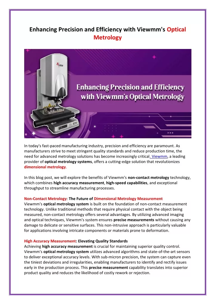 enhancing precision and efficiency with viewmm