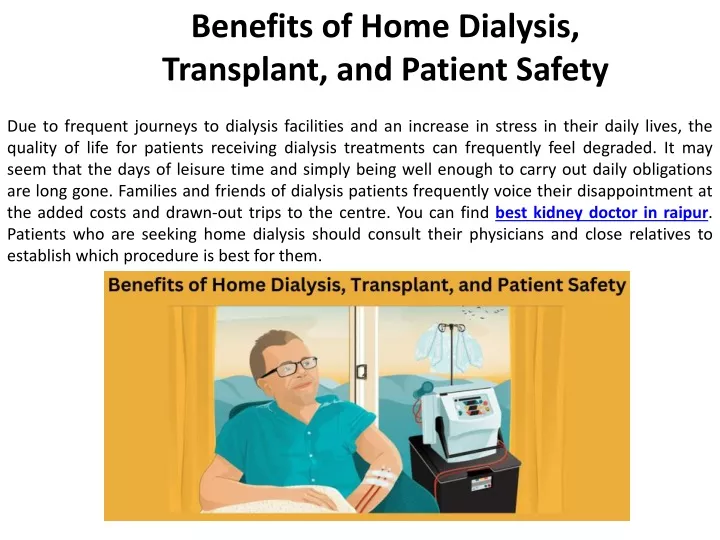 benefits of home dialysis transplant and patient