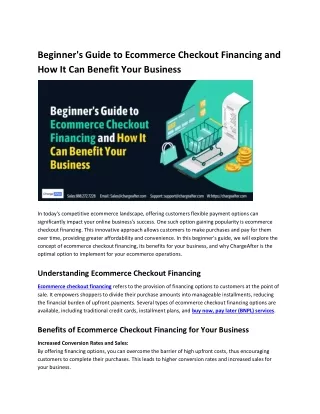 beginner s guide to ecommerce checkout financing