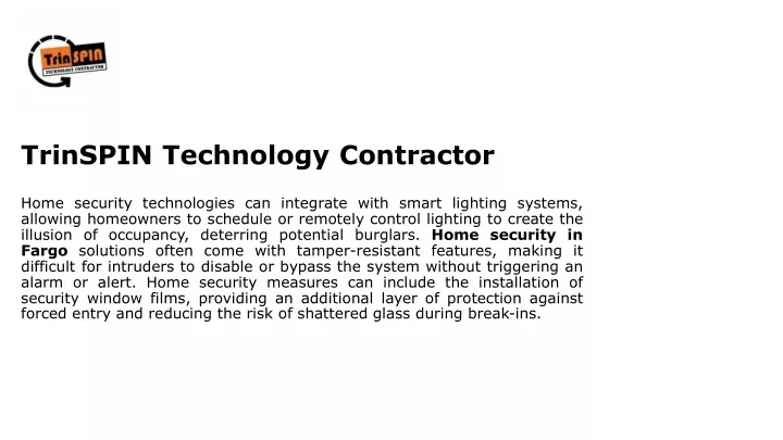 trinspin technology contractor