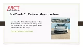 Rent Porsche 911 Portimao  Maxcartravel.com