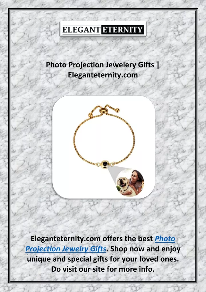 photo projection jewelery gifts eleganteternity