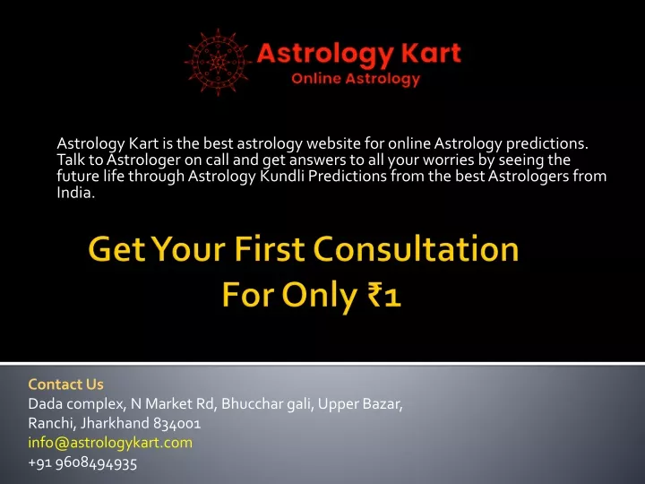get your first consultation for only 1