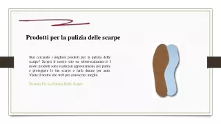 Prodotti per la pulizia delle scarpe