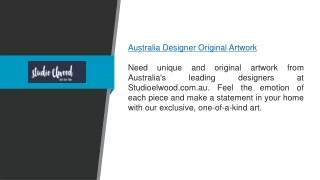 Australia Designer Original Artwork  Studioelwood.com.au