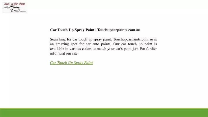 car touch up spray paint touchupcarpaints