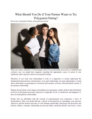 what should you do if your partner wants