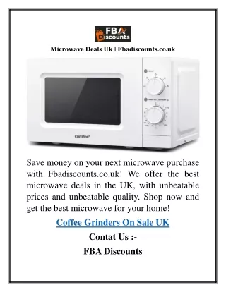 Microwave Deals Uk  Fbadiscounts.co.uk