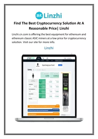 Find The Best Cryptocurrency Solution At A Reasonable Price| Linzhi