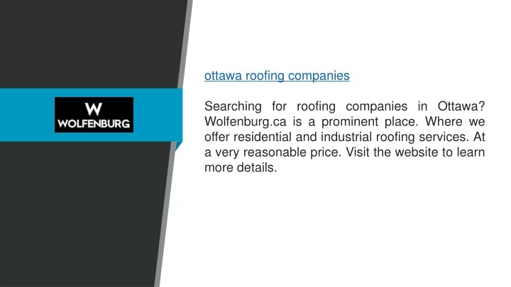 ottawa roofing companies searching for roofing