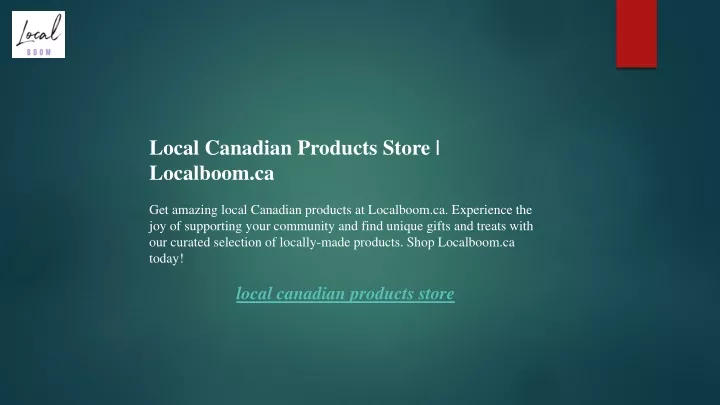 local canadian products store localboom